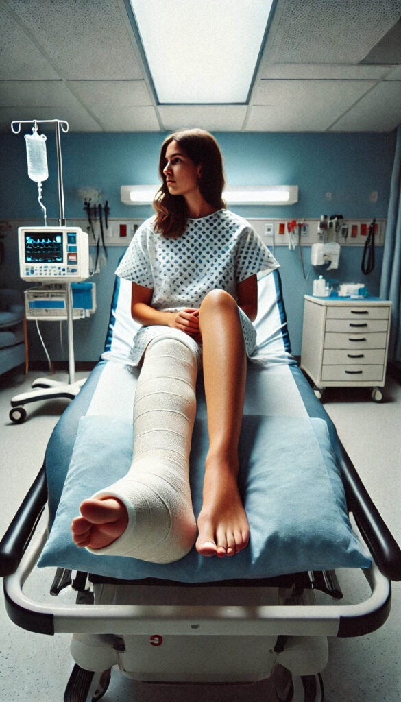 Person In An Emergency Room With A Cast