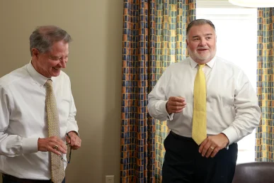Attorneys joel hamner and tom mccutcheon discuss legal action for a youngster hurt by negligence.
