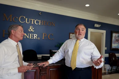 Attorneys joel hamner and tom mccutcheon investigate product safety data for a talc related cancer claim.