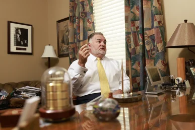 Attorneys joel hamner and tom mccutcheon plan litigation for a lane change collision.