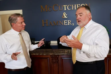 Joel and tom talk strategy on an upcoming child injury case.