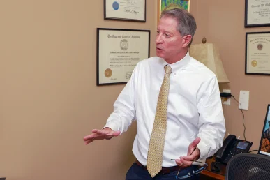 Joel hamner joins tom mccutcheon to discuss a dog bite and dog attack case with a client.