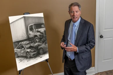 Lawyer tom mccutcheon presents a wrongful death exhibit documenting key evidence for a compassionate but firm case.