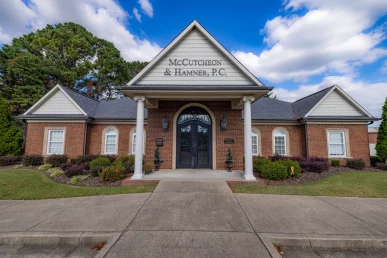 McCutcheon and Hamner's Florence Alabama office entrance, we offer dog bite legal representation
