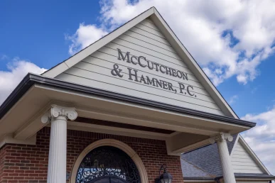From office facade of workers compensation lawyers McCutcheon & Hamner located in Florence, Alabama.