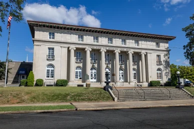 Architectural detail of the old Florence Alabama federal courthouse